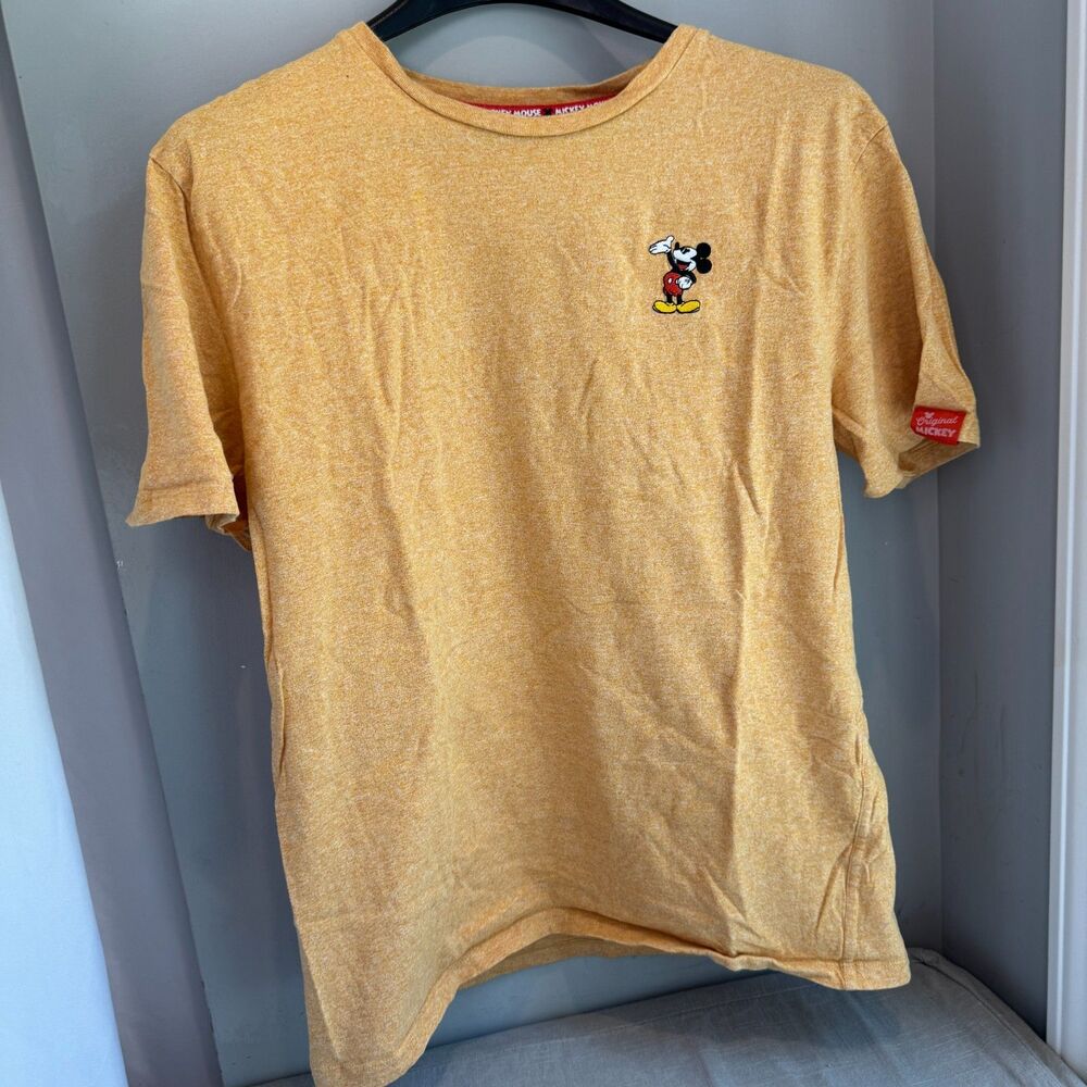 Yellow/Orange Heather Mickey Mouse T-Shirt from Disney World (Size Medium)